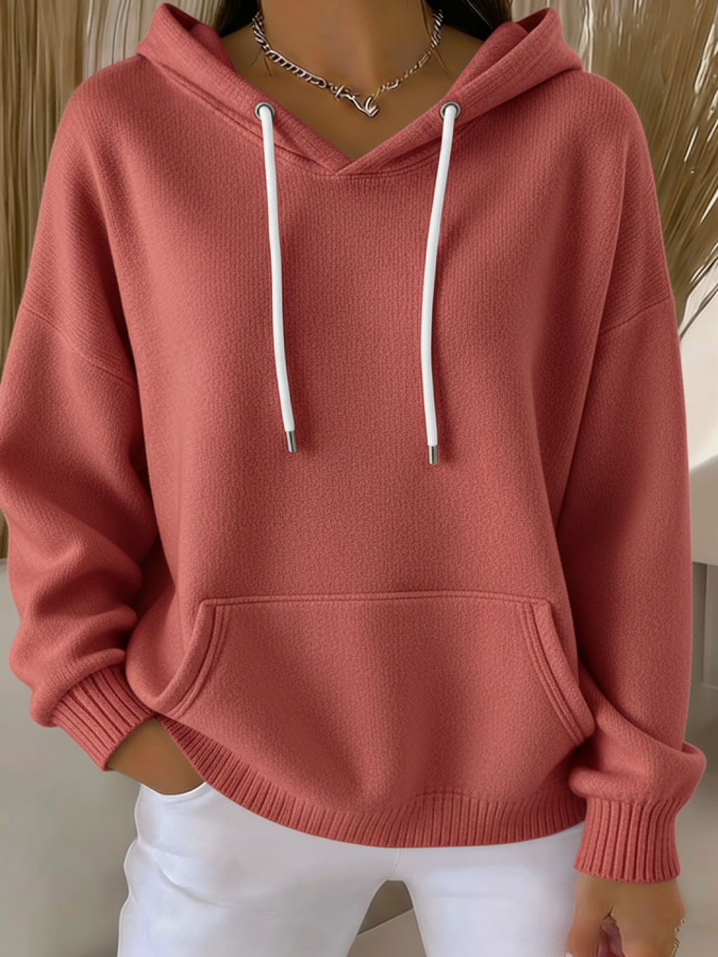 🔥Women's Casual kint Jacquard Multicolor Hoodie