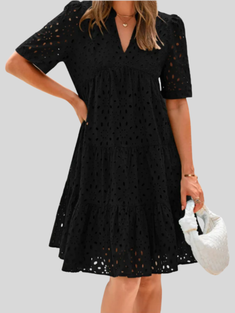 Chic Lace Ruffle Summer Dress
