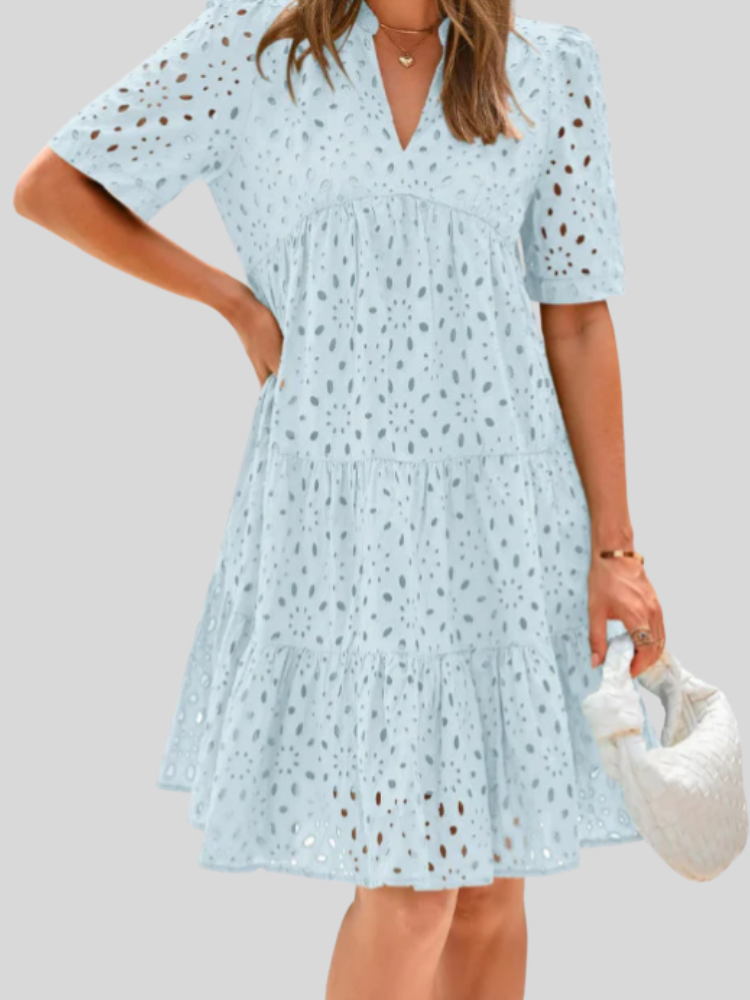 Chic Lace Ruffle Summer Dress