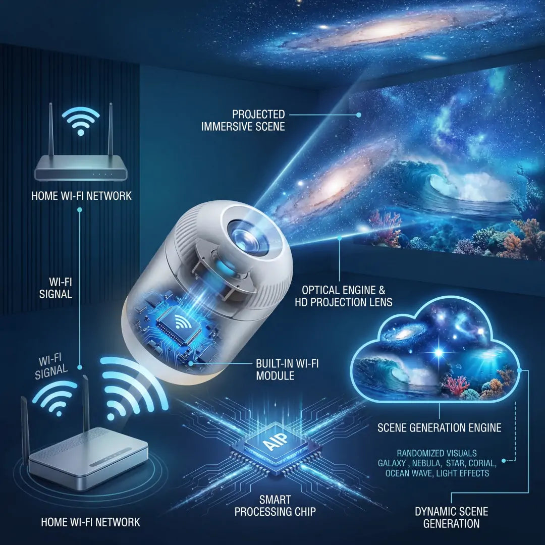 Galaxy Night Sky Mood Projector