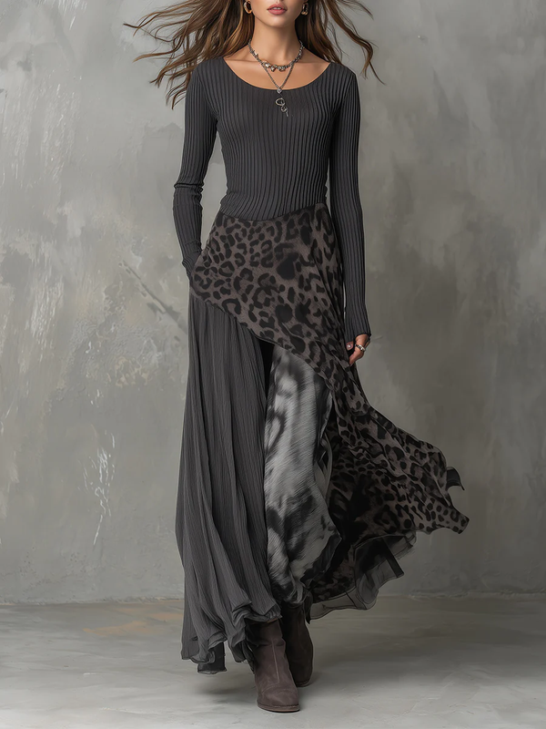 Urban Leopard Maxi Dress Statement