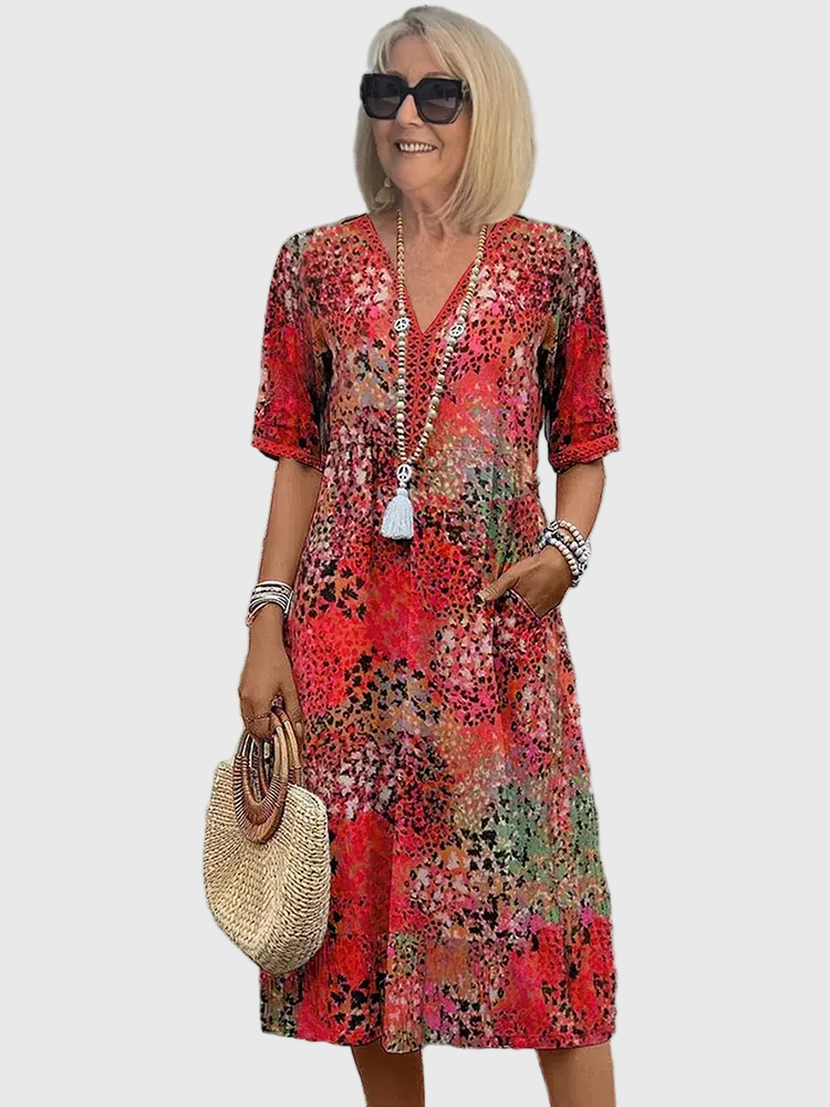 Sofia Floral Midi Everyday Dress