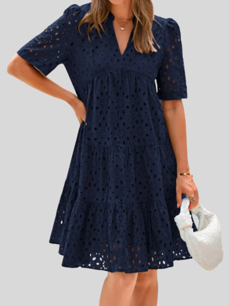 Chic Lace Ruffle Summer Dress
