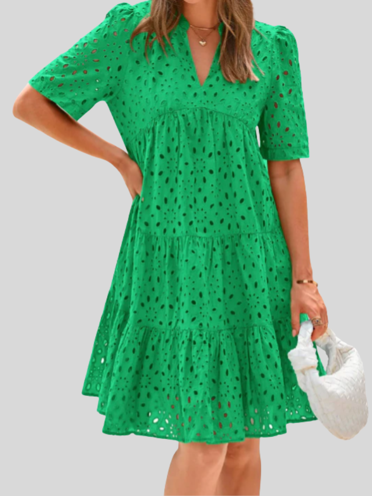 Chic Lace Ruffle Summer Dress