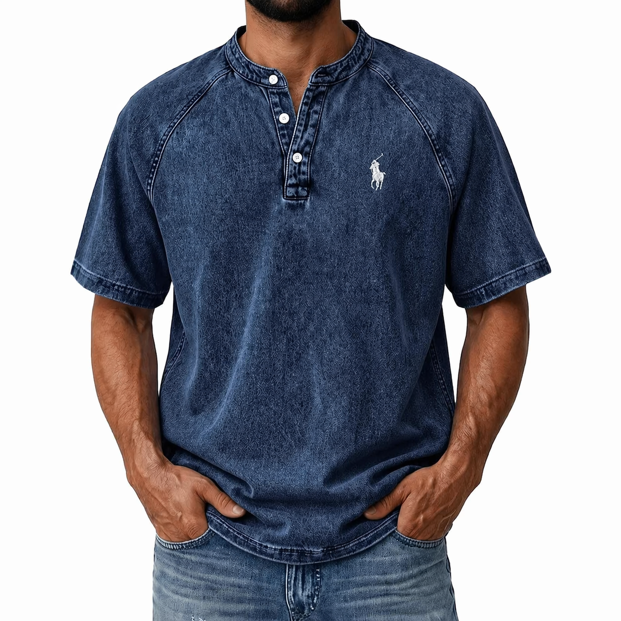 Men’s Vintage Wash Henley T-Shirt