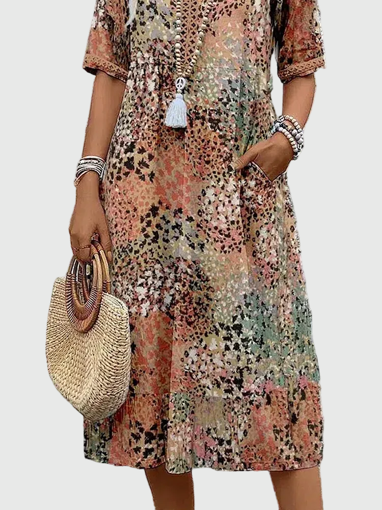 Sofia Floral Midi Everyday Dress