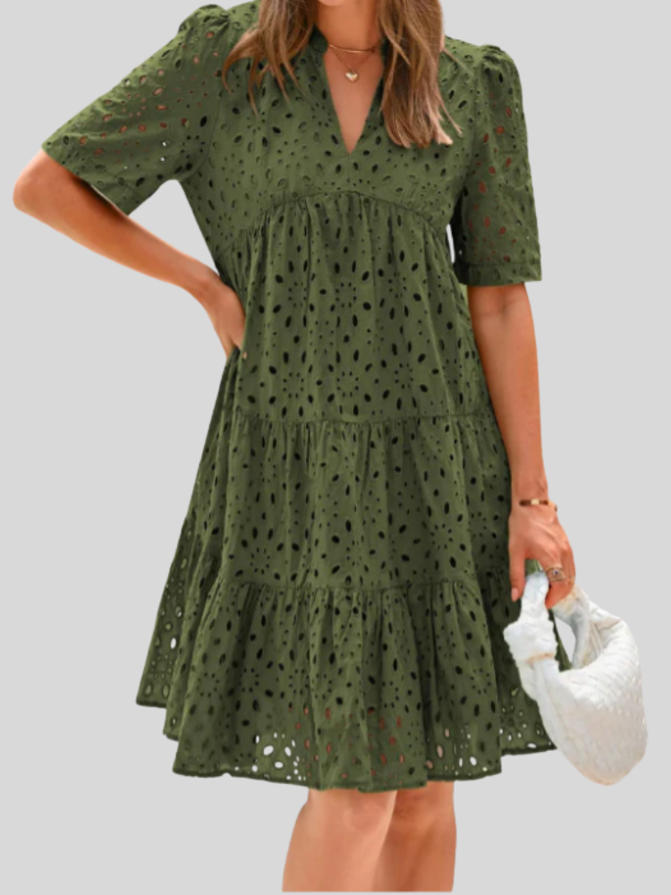 Chic Lace Ruffle Summer Dress