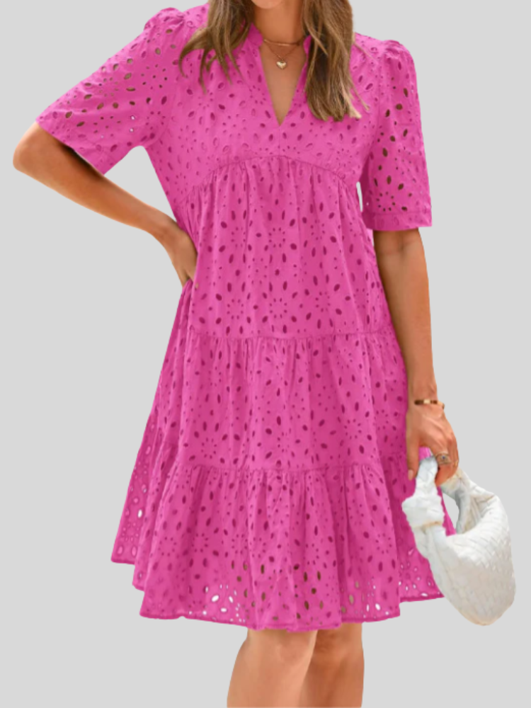 Chic Lace Ruffle Summer Dress