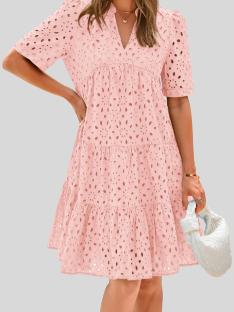 Chic Lace Ruffle Summer Dress