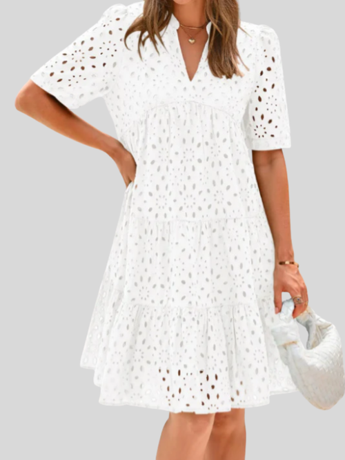 Chic Lace Ruffle Summer Dress